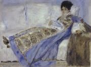 Pierre Renoir Madame Monet Reclining on a Sofa Reading Le Figaro Germany oil painting artist